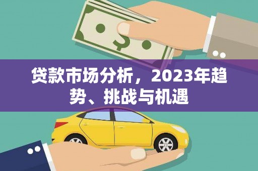 内湖贷款市场分析，2023年趋势、挑战与机遇