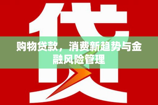 内湖购物贷款，消费新趋势与金融风险管理