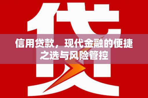 内湖信用贷款，现代金融的便捷之选与风险管控