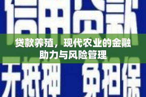 内湖贷款养殖，现代农业的金融助力与风险管理