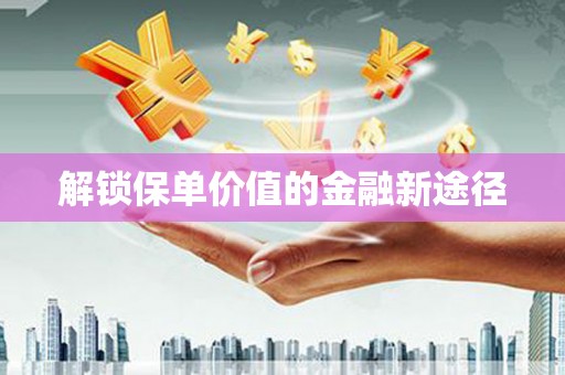 内湖解锁保单价值的金融新途径