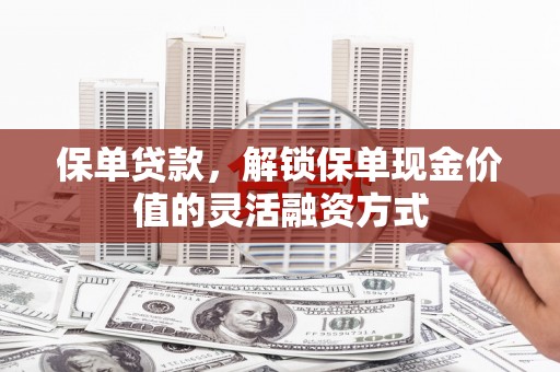 内湖保单贷款，解锁保单现金价值的灵活融资方式