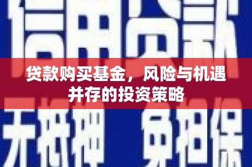 内湖贷款购买基金，风险与机遇并存的投资策略