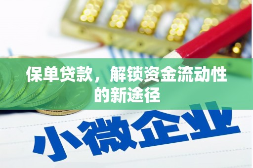 内湖保单贷款，解锁资金流动性的新途径