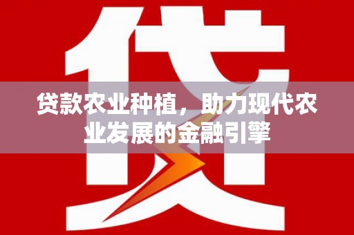 内湖贷款农业种植，助力现代农业发展的金融引擎