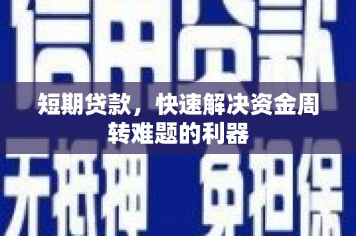 内湖短期贷款，快速解决资金周转难题的利器