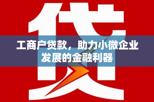 内湖工商户贷款，助力小微企业发展的金融利器