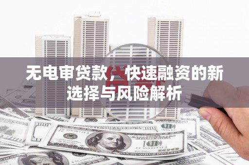 内湖无电审贷款，快速融资的新选择与风险解析