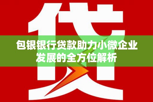 内湖包银银行贷款助力小微企业发展的全方位解析