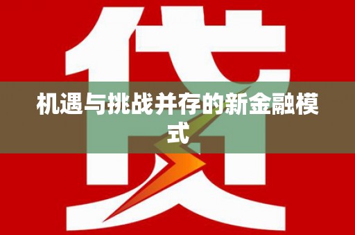 内湖机遇与挑战并存的新金融模式