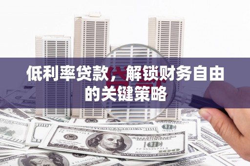 内湖低利率贷款，解锁财务自由的关键策略
