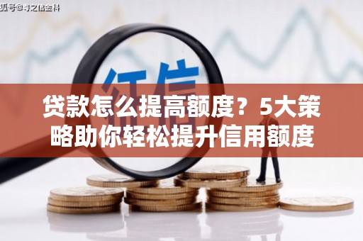 内湖贷款怎么提高额度？5大策略助你轻松提升信用额度