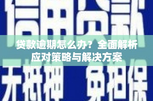 内湖贷款逾期怎么办？全面解析应对策略与解决方案