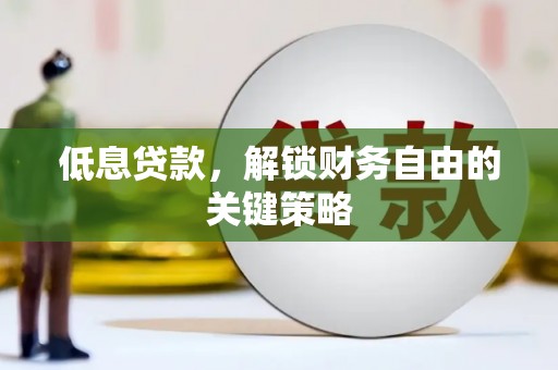 内湖低息贷款，解锁财务自由的关键策略