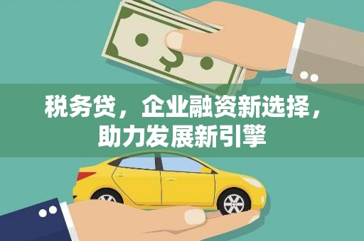 内湖税务贷，企业融资新选择，助力发展新引擎
