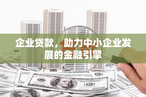 内湖企业贷款，助力中小企业发展的金融引擎