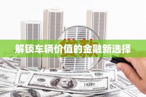 内湖解锁车辆价值的金融新选择