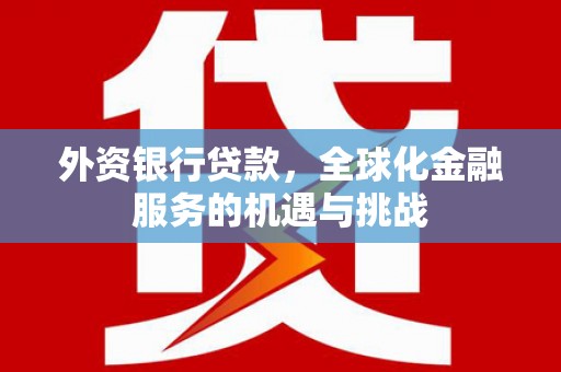 内湖外资银行贷款，全球化金融服务的机遇与挑战