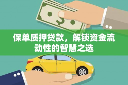 内湖保单质押贷款，解锁资金流动性的智慧之选
